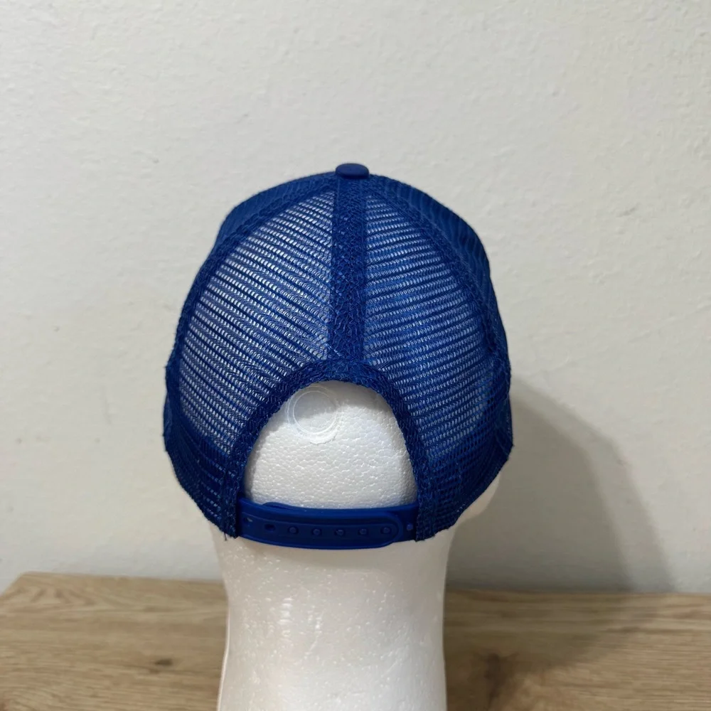 Pepsi Blue Vintage Embroidered‎ Trucker Hat Paramount Apparel Squished Front